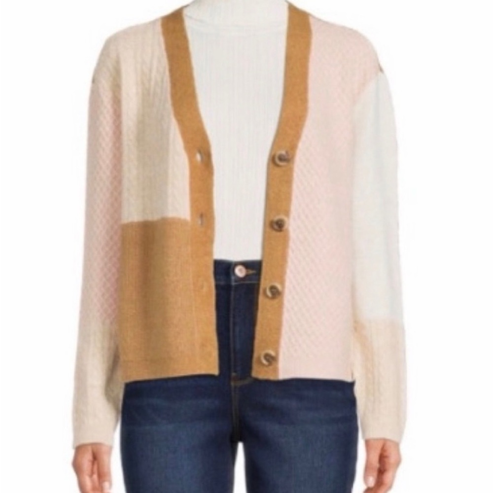 Colorblock Cardigan Sweater